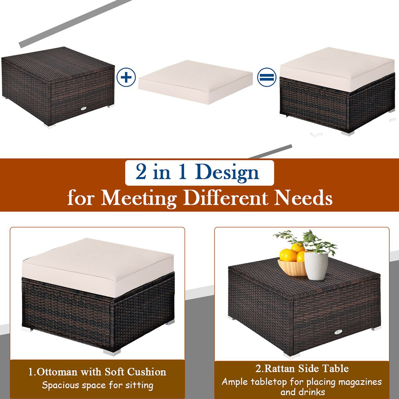 Rattan Patio Furniture Set (5-Pieces) product image