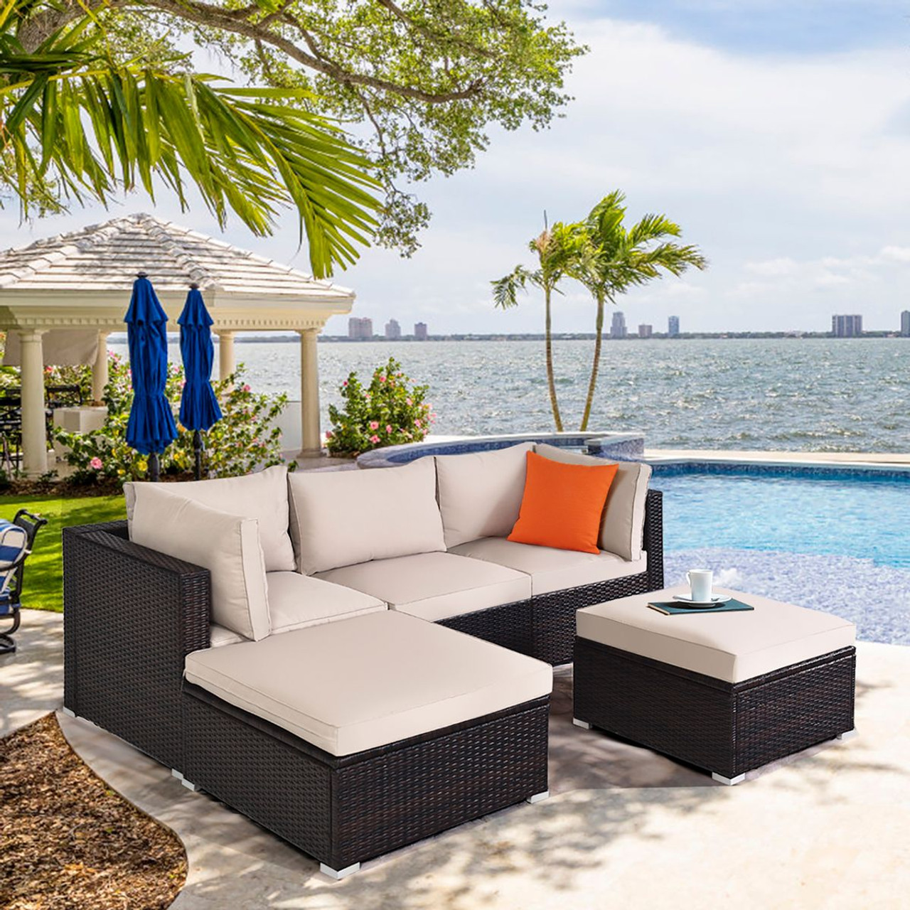 Rattan Patio Furniture Set (5-Pieces) product image