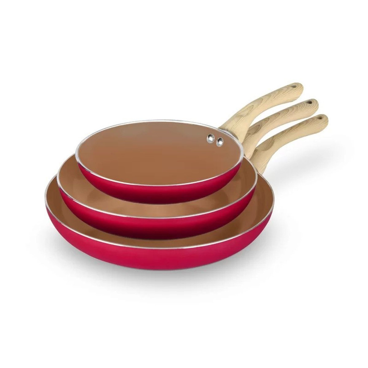 3-Piece Non-Stick Ceramic Fry Pan Set product image