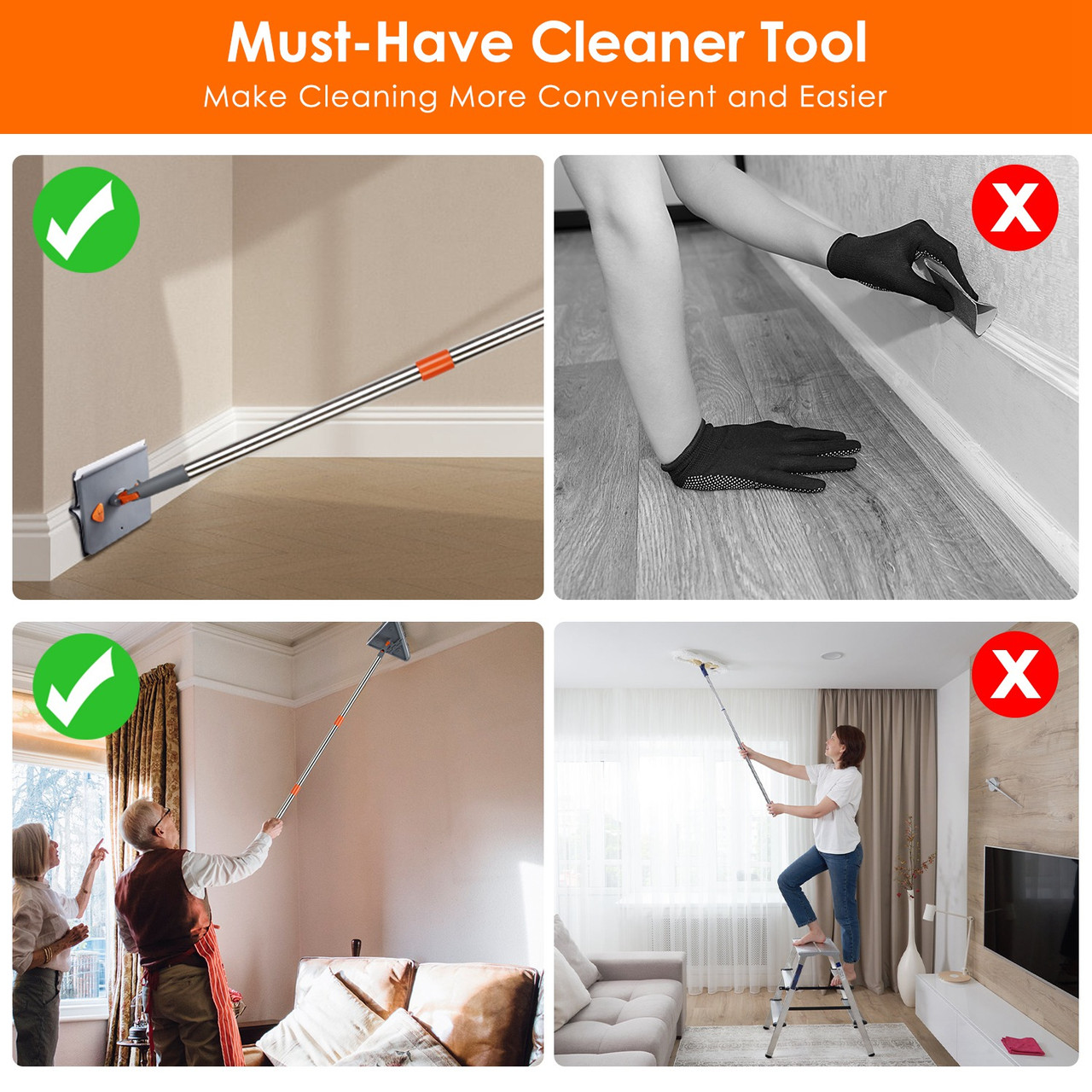 Wall Mop with Long Handle product image