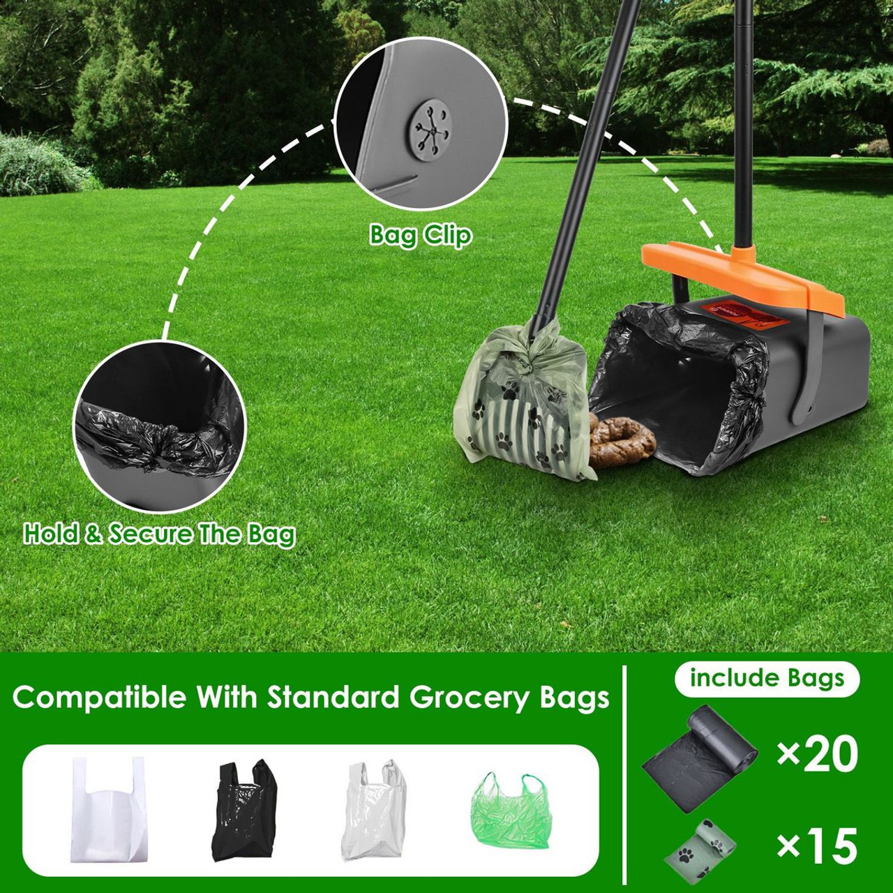 2-Piece Rake & Tray Dog Pooper Scooper product image