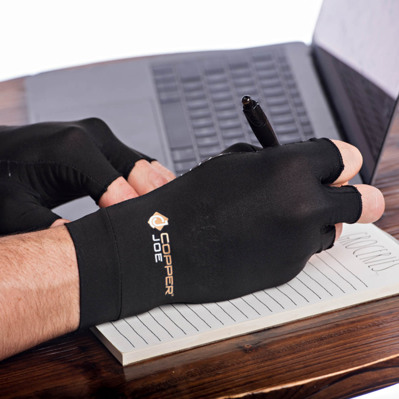 Copper Joe® Half-Finger Copper-Infused Arthritis Compression Gloves  (1-Pair) - DailySteals