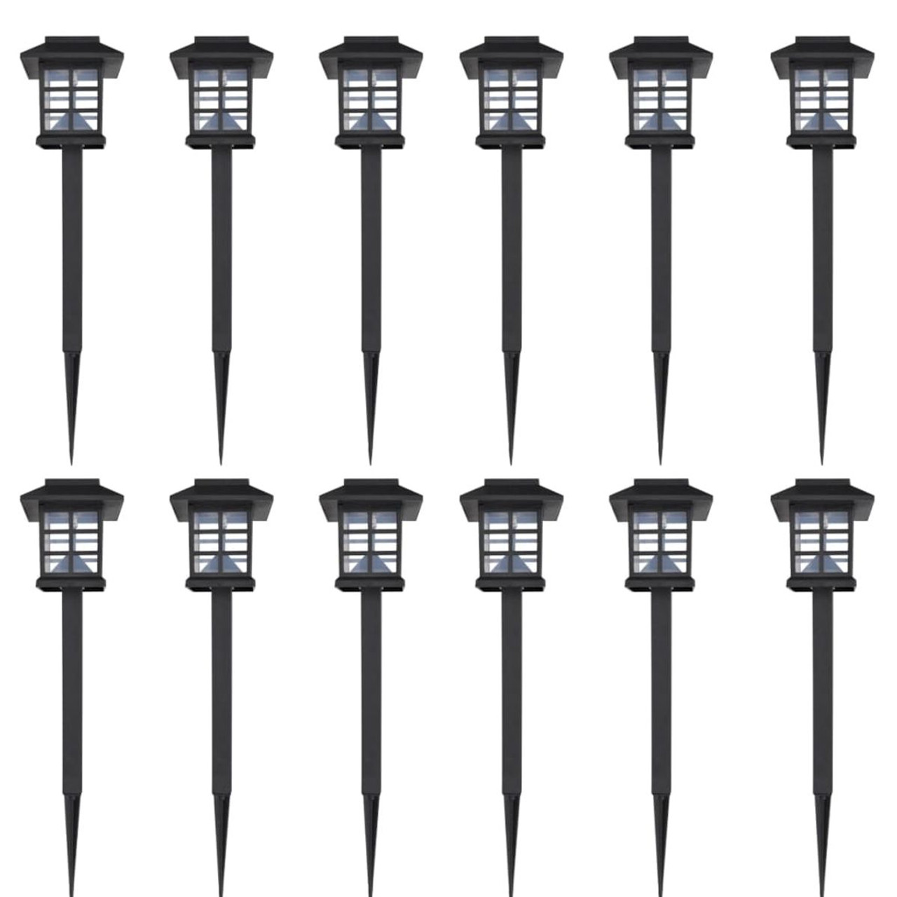 Outdoor Solar Lamp LED Light Set 12 pcs with Spike 3.4"x3.4"x15" product image