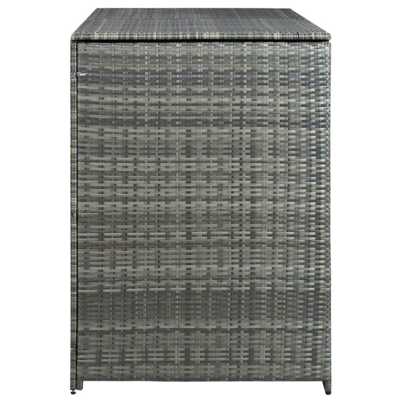 Double Wheelie Bin Shed Poly Rattan Anthracite 58.3"x30.3"x43.7" product image