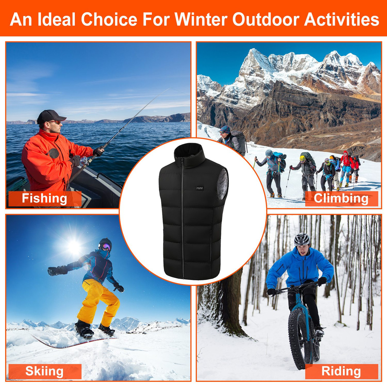 Heated Thermal Vest with Optional Power Bank product image