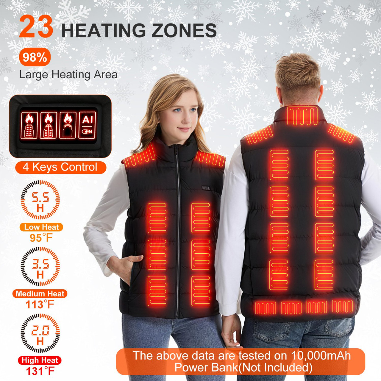 Heated Thermal Vest with Optional Power Bank product image