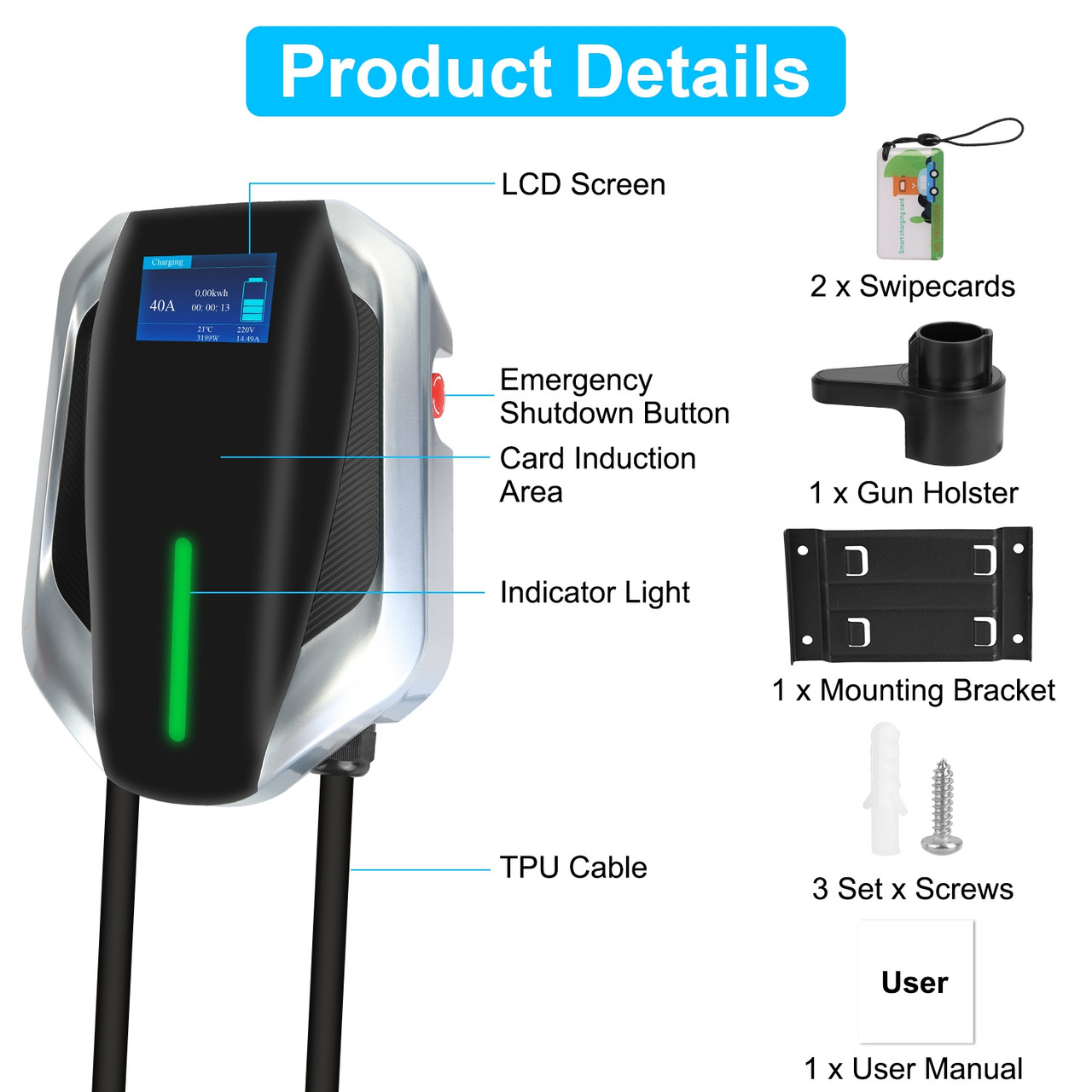 Kocaso EV Wall Car Charging Station product image