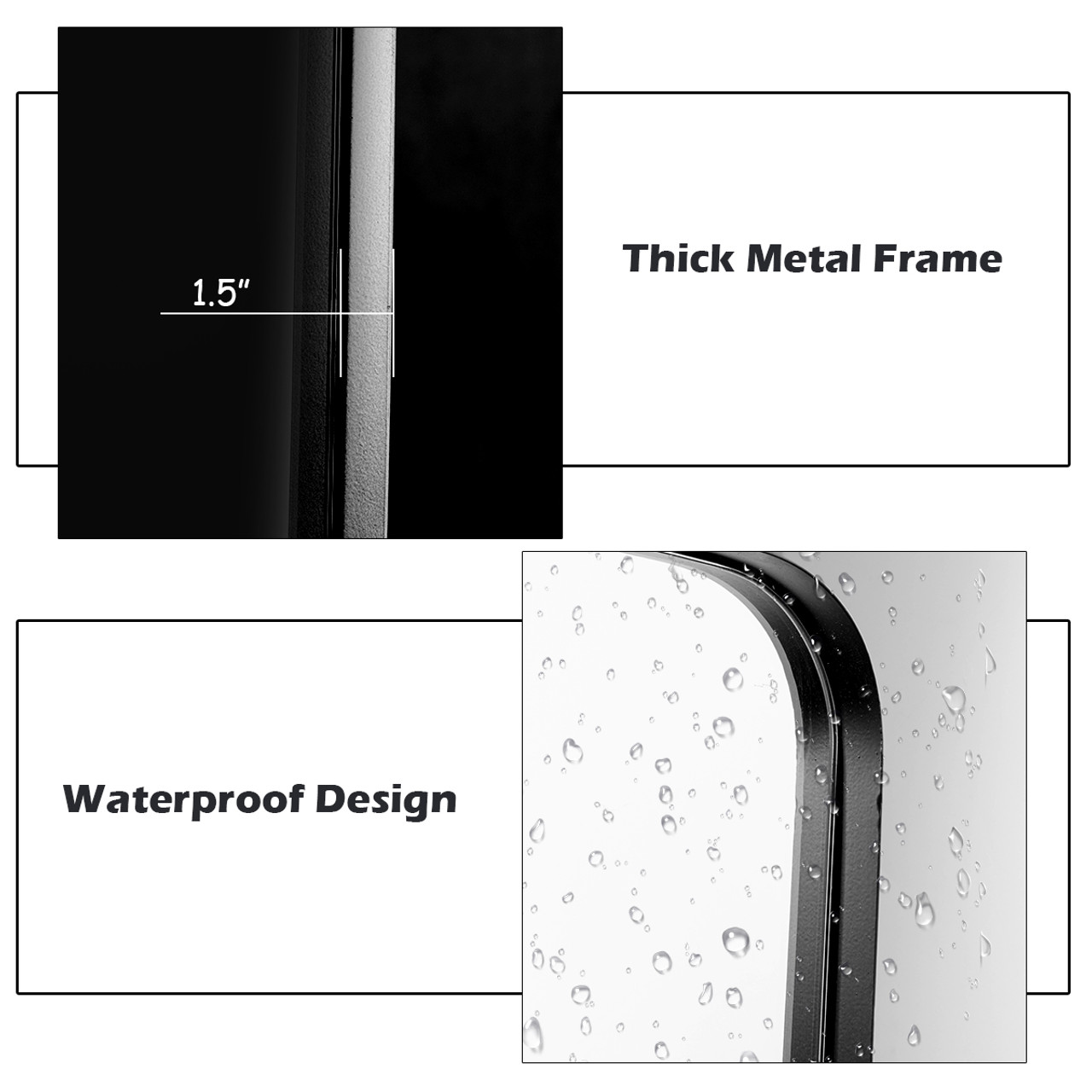 32 x 20-Inch Metal Frame Wall-Mounted Rectangle Mirror product image