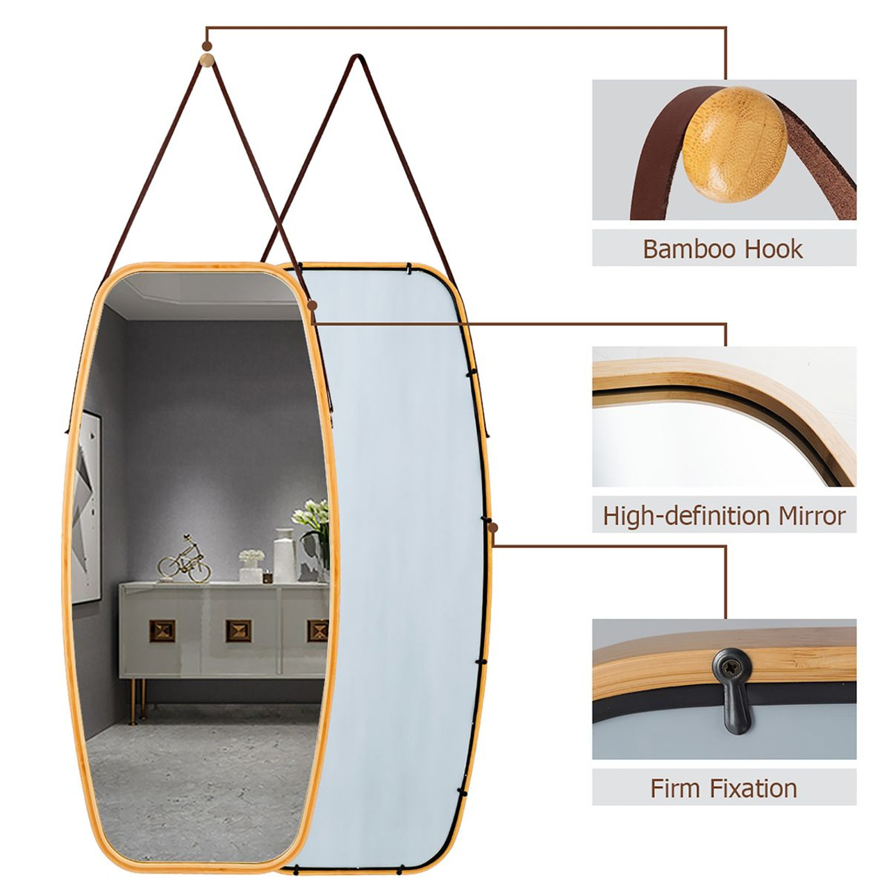 39'' Modern Wall-Hanging Framed Mirror  product image
