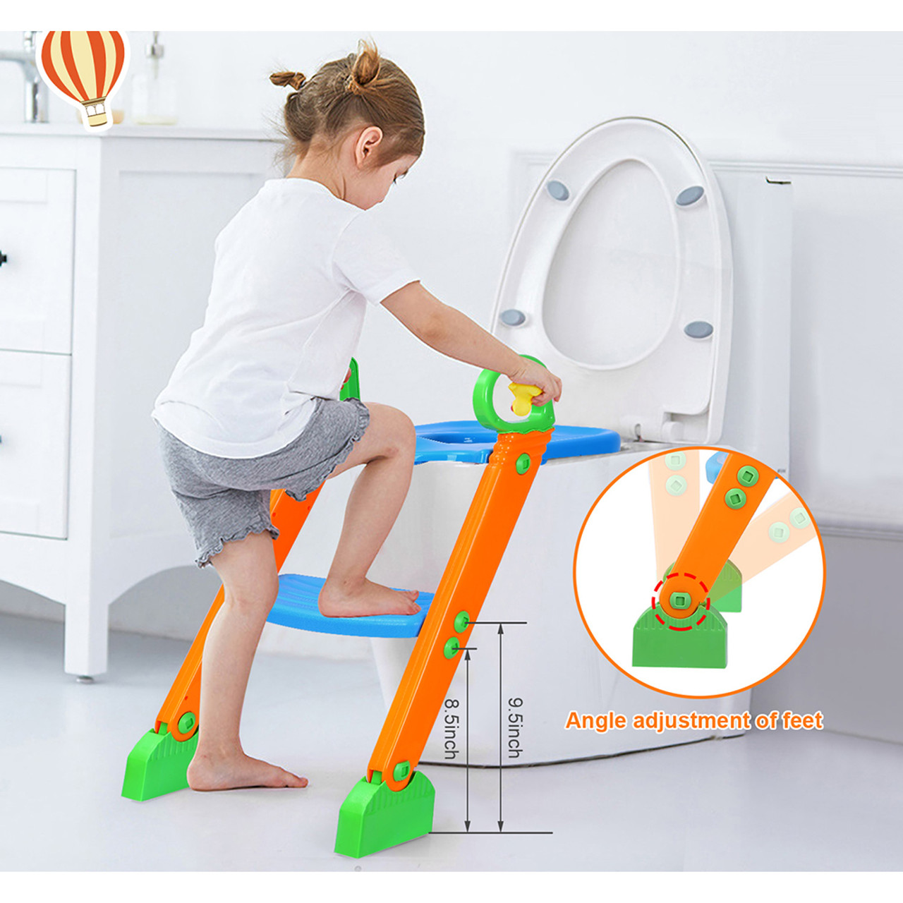 iMounTEK® Potty Training Toilet Seat with Step Stool Ladder product image