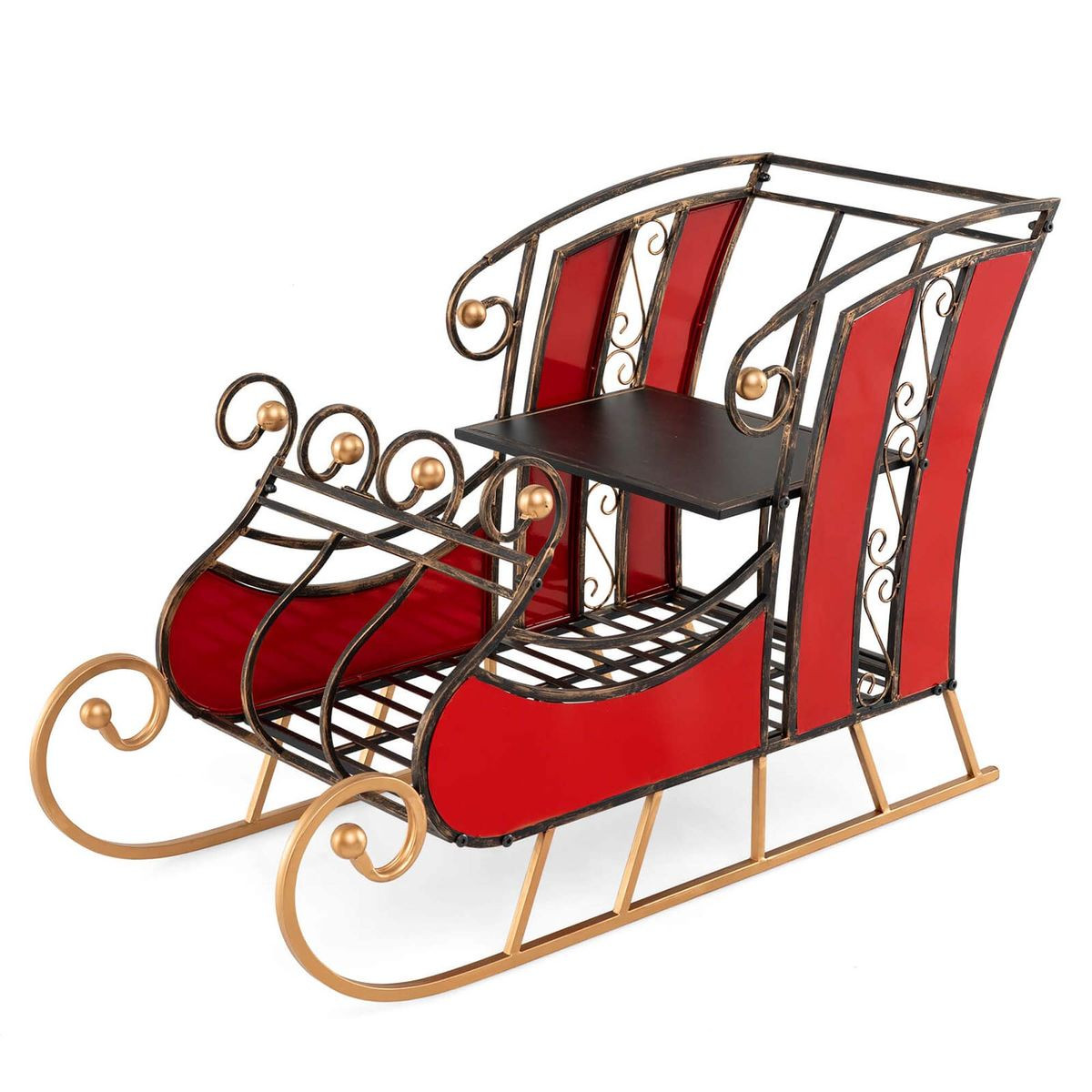 23" Christmas Santa Sleigh with 2-Tier Shelf product image