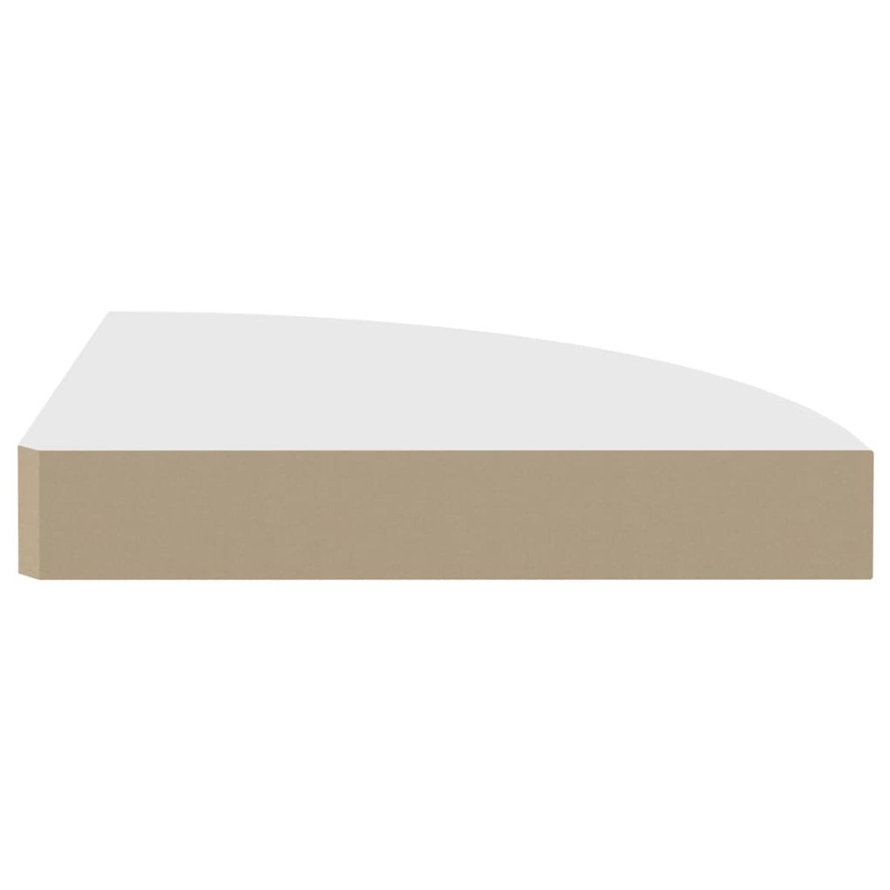 Floating Corner Shelves 4 pcs White 9.8"x9.8"x1.5" MDF product image