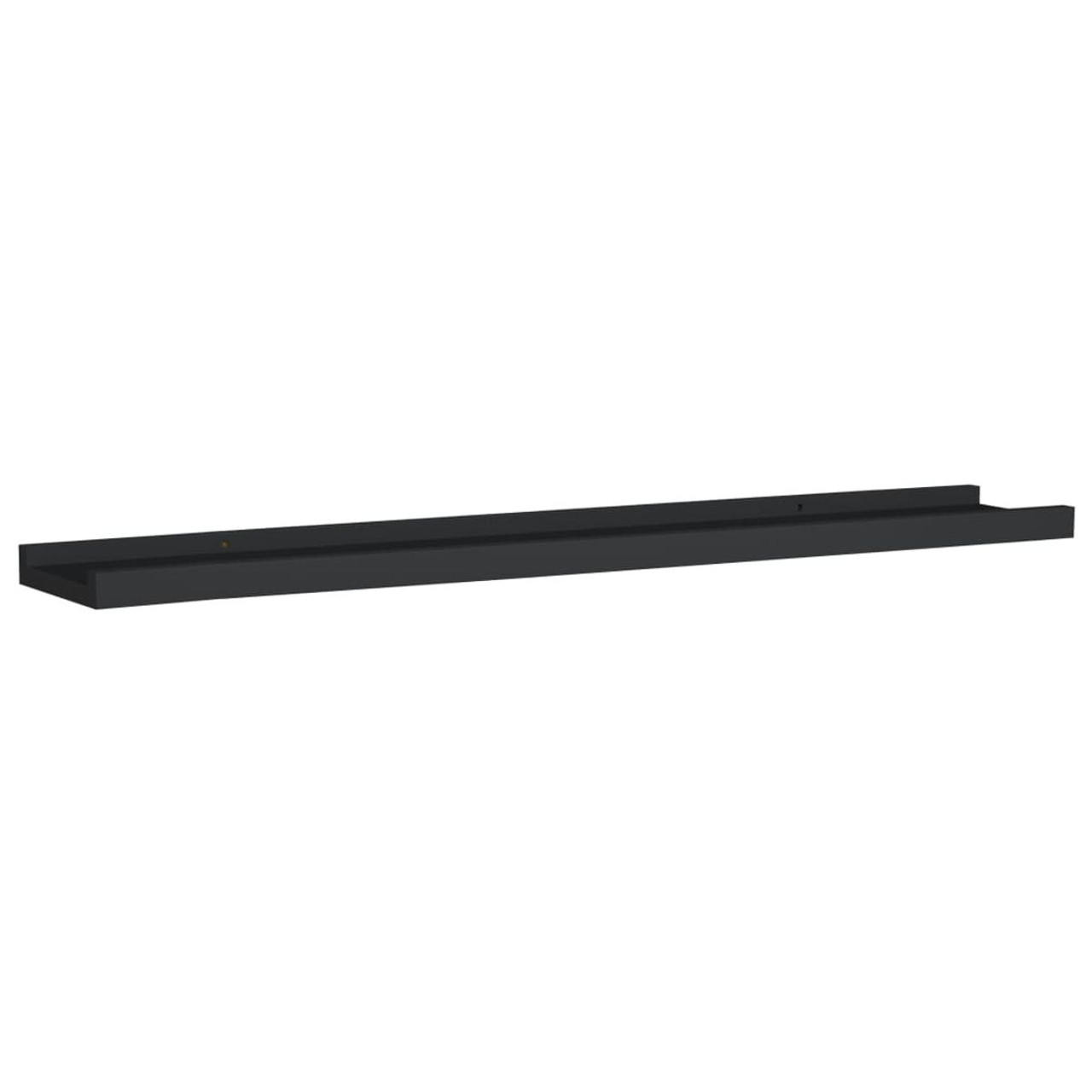 Picture Frame Ledge Shelves 2 pcs Black 31.5"x3.5"x1.2" MDF product image