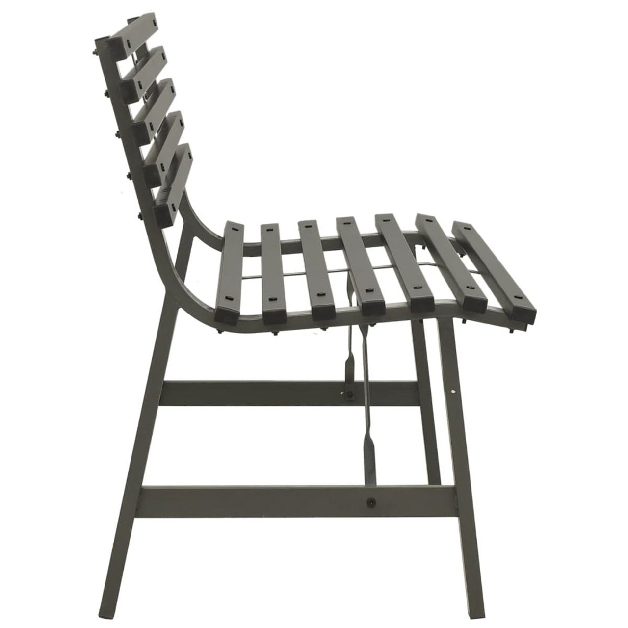 Patio Bench 43.3" Steel Black product image