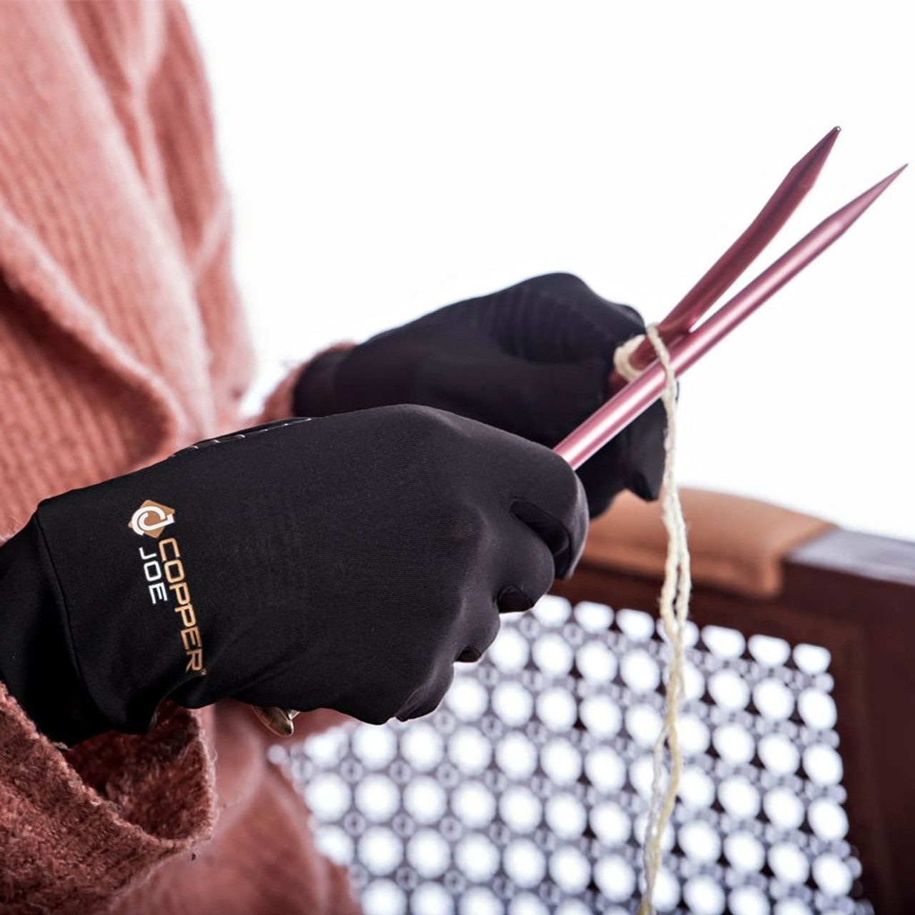 Copper Joe® Copper-Infused Full-Finger Compression Arthritis Gloves (1-Pair) product image