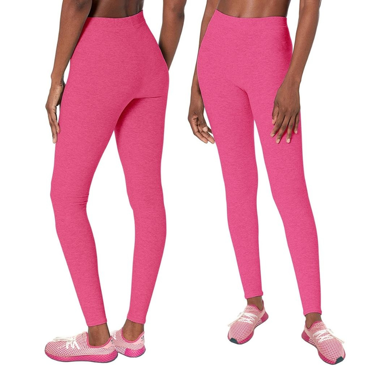 2-Pack: Women's Space Dye Marled High Waisted Fitness Sport Yoga