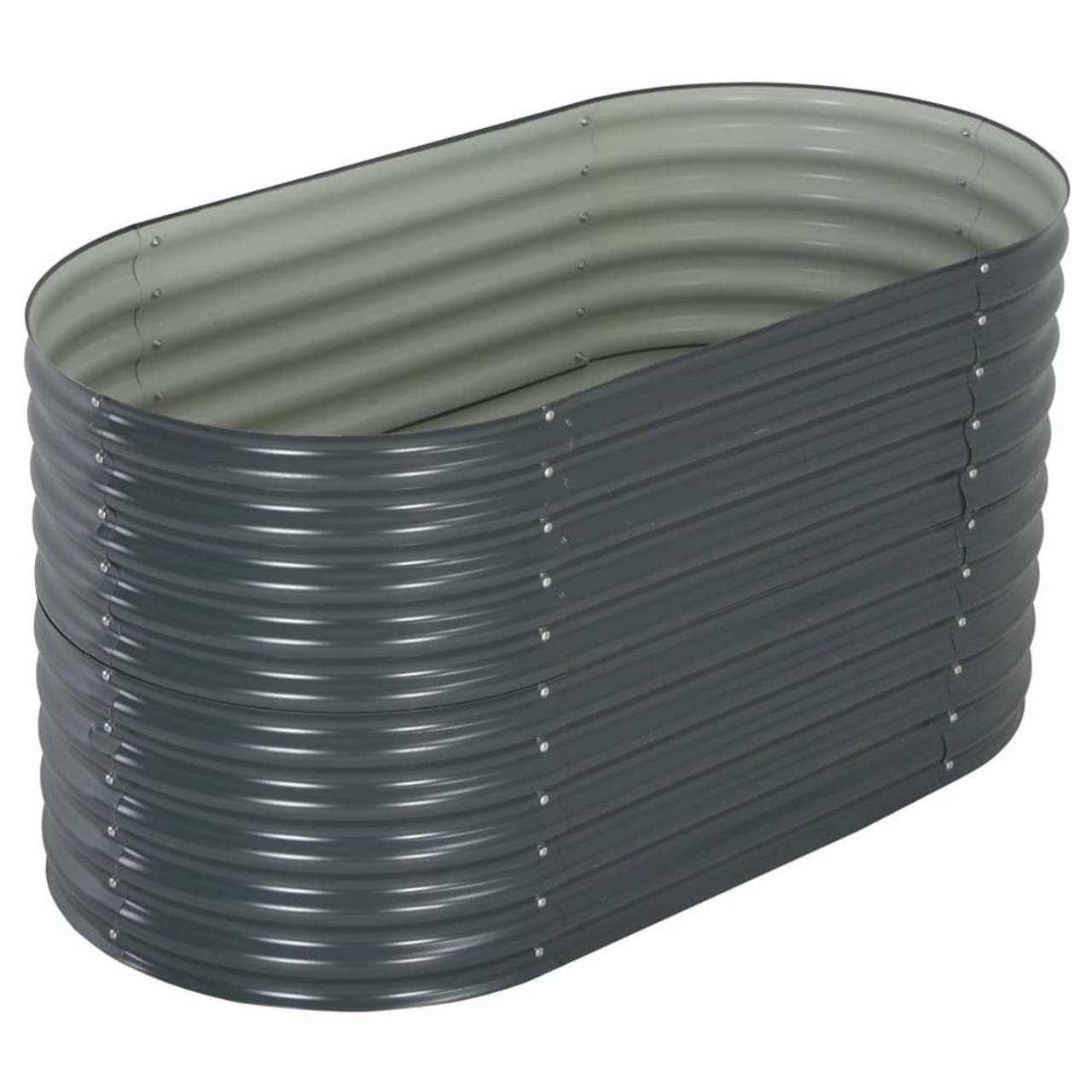 Garden Raised Bed 63"x31.5"x31.9" Galvanized Steel Gray product image