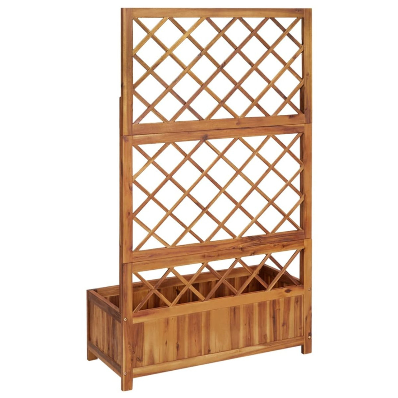 Raised Bed with Trellis 33.5"x15"x59.1" Solid Acacia Wood product image