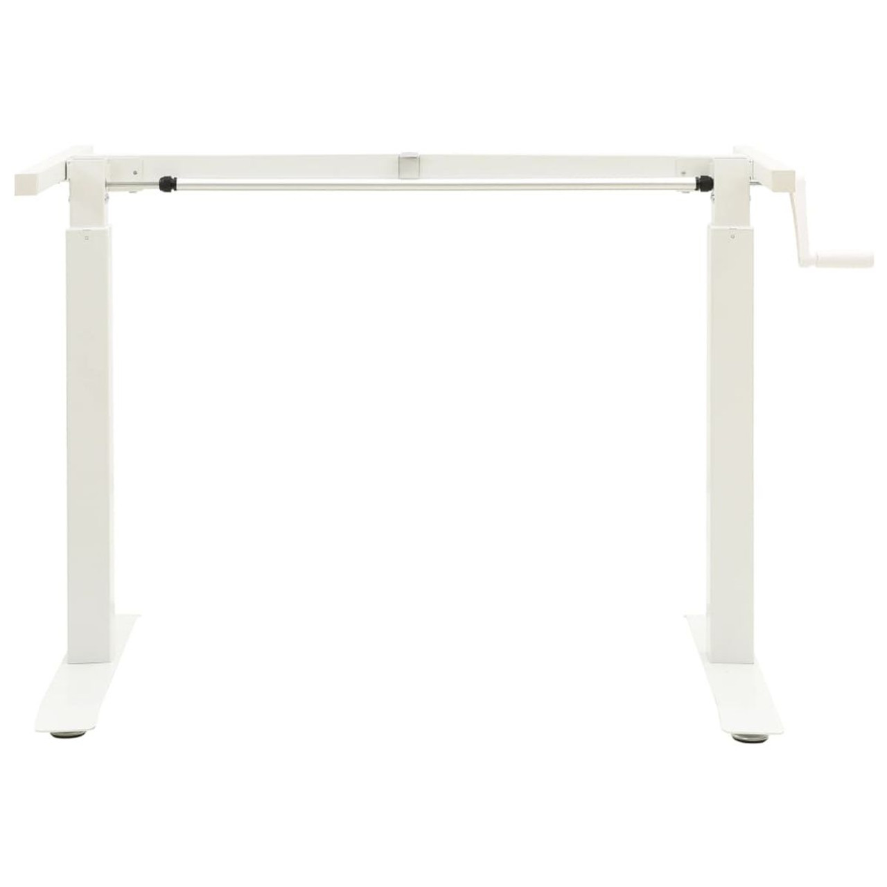 Manual Height Adjustable Standing Desk Frame Hand Crank White product image