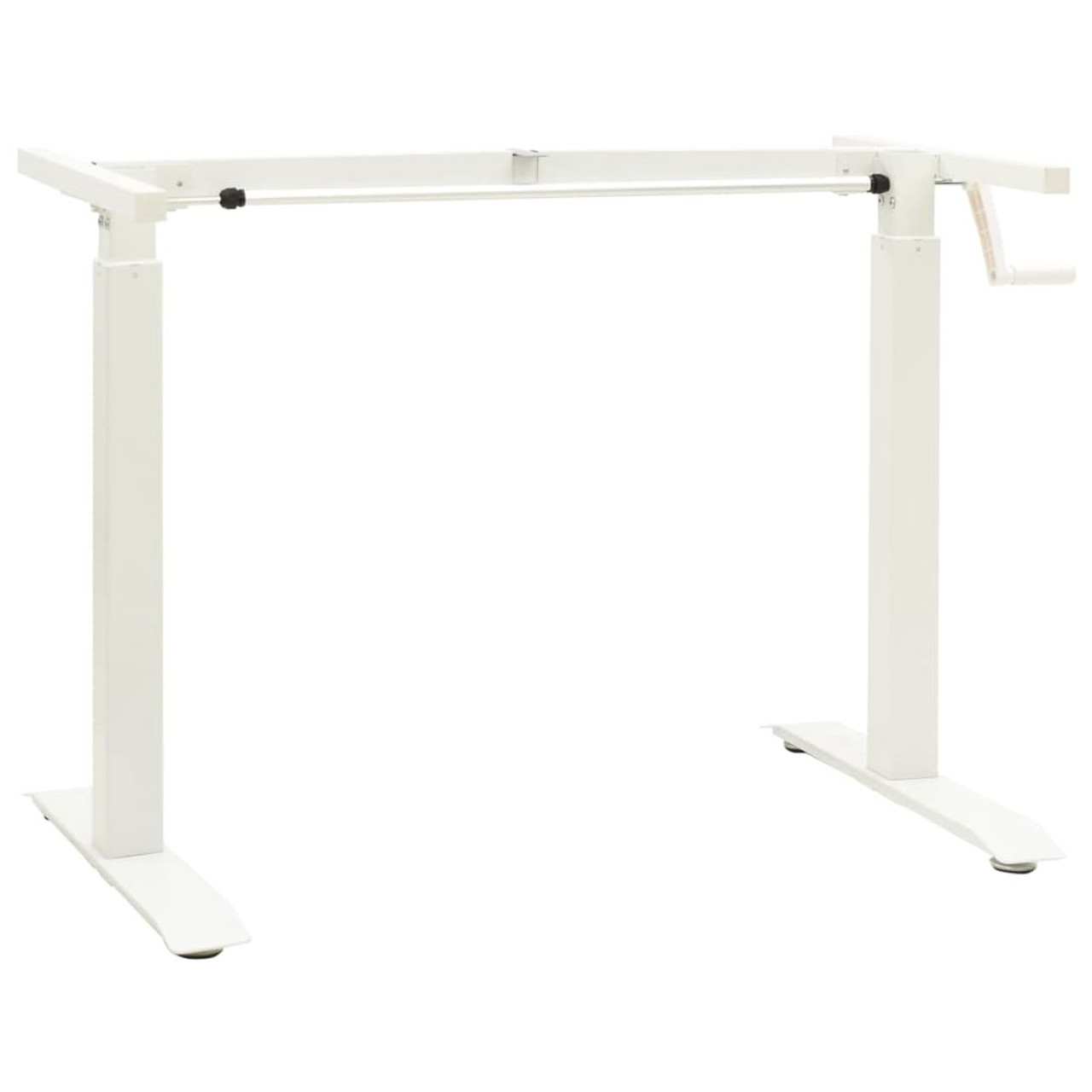 Manual Height Adjustable Standing Desk Frame Hand Crank White product image