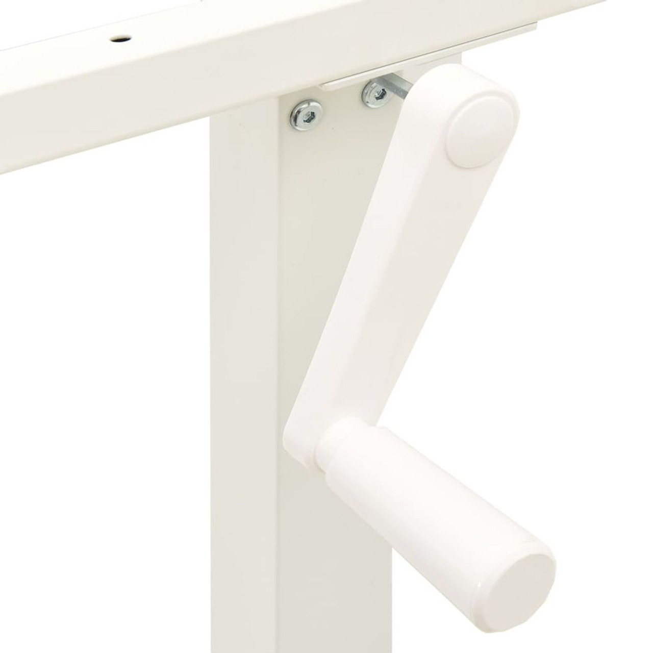 Manual Height Adjustable Standing Desk Frame Hand Crank White product image