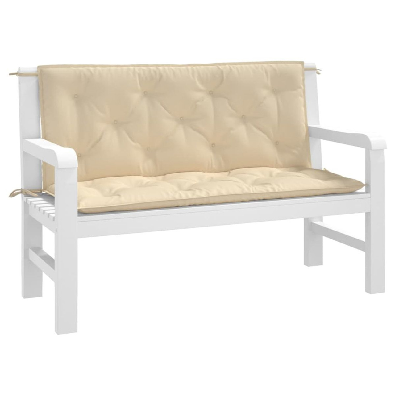 Garden Bench Cushion Beige 47.2"x(19.7"+19.7")x2.8" Oxford Fabric product image