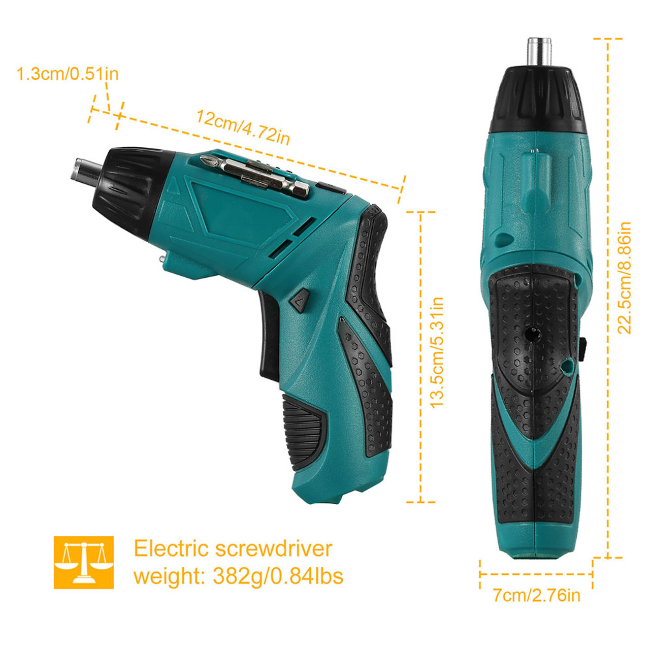 2-in-1 Cordless Rechargeable Screwdriver with 45-Piece Accessory Set product image