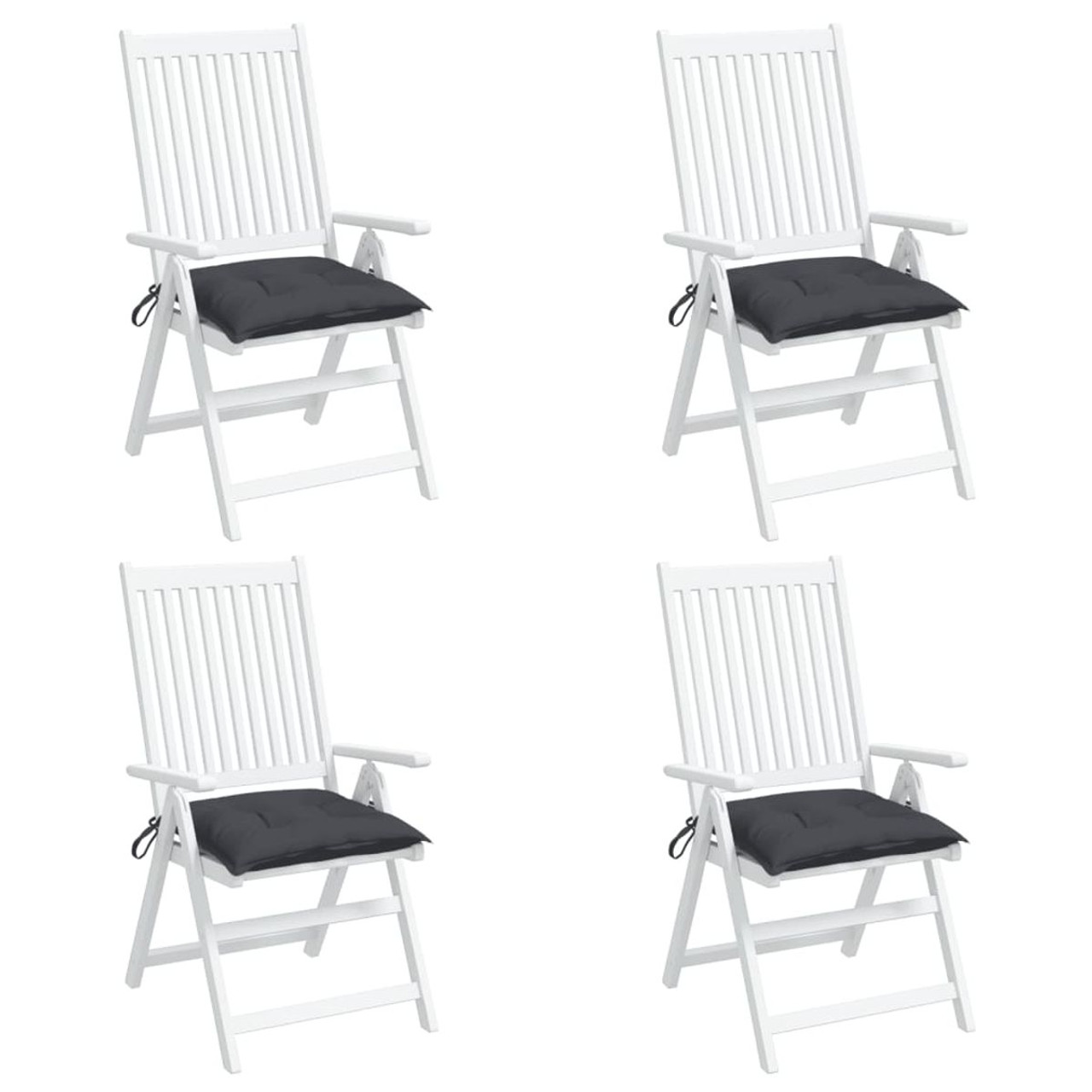 Chair Cushions 4 pcs Anthracite 15.7"x15.7"x2.8" Oxford Fabric product image