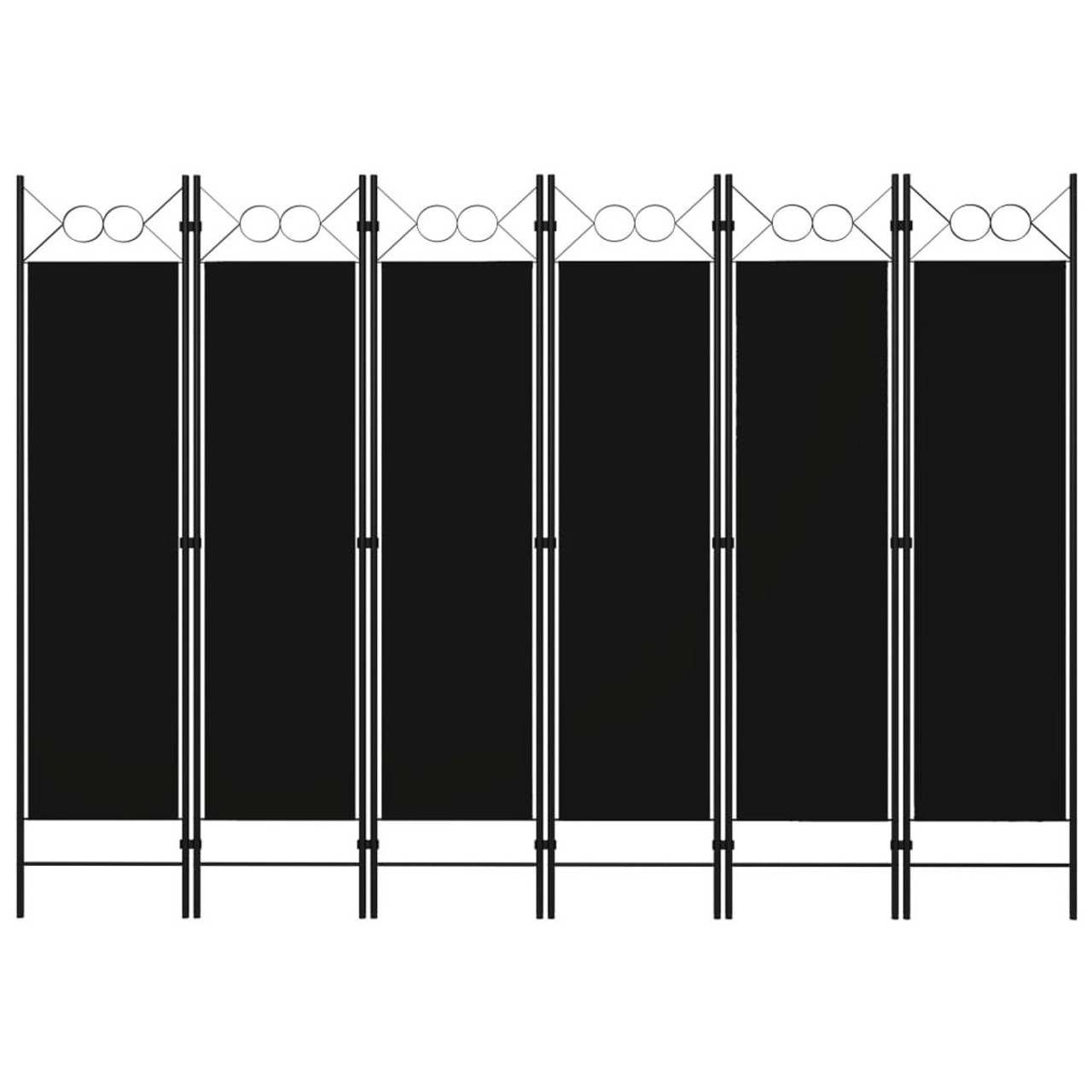 6-Panel Room Divider Black 94.5"x70.9" product image
