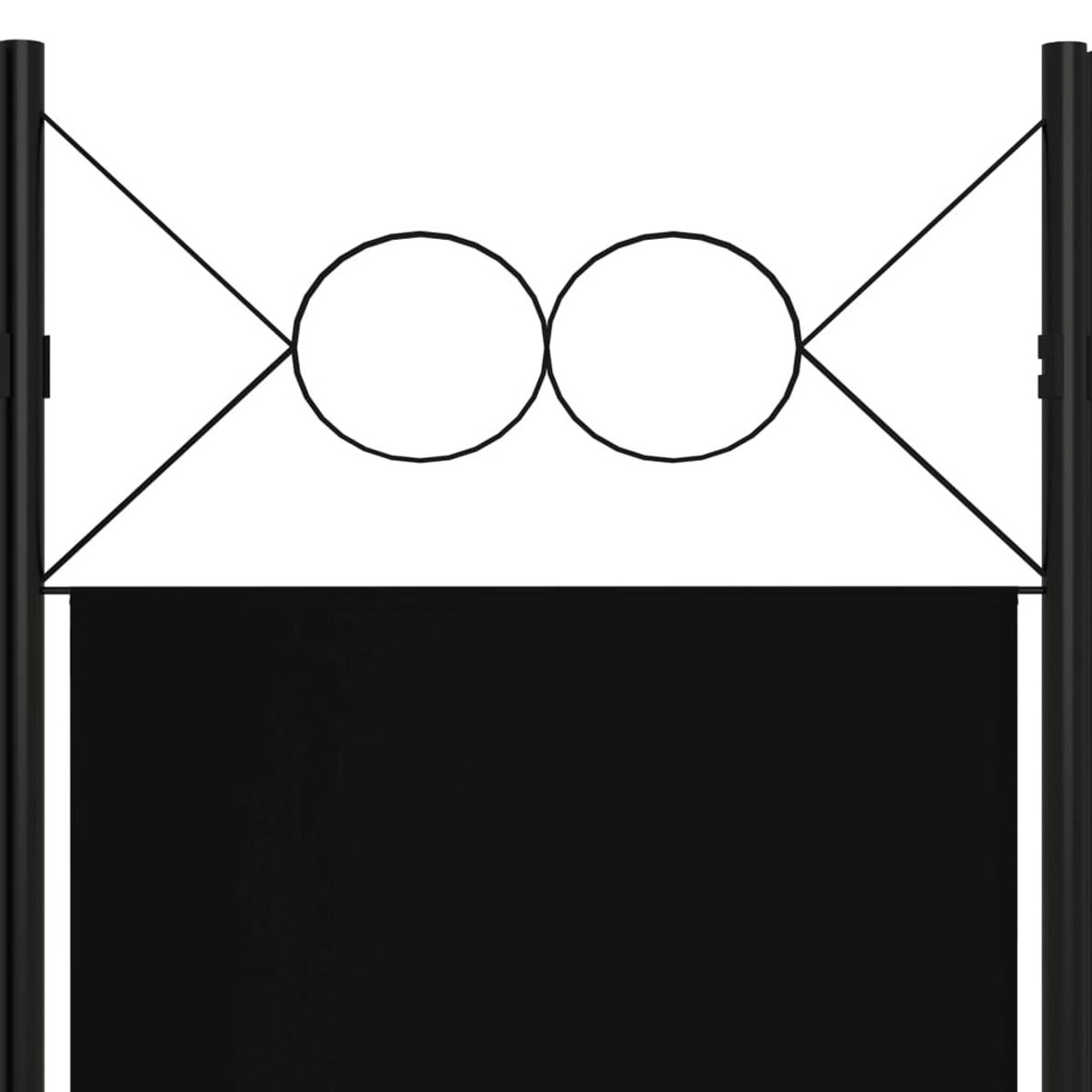 6-Panel Room Divider Black 94.5"x70.9" product image