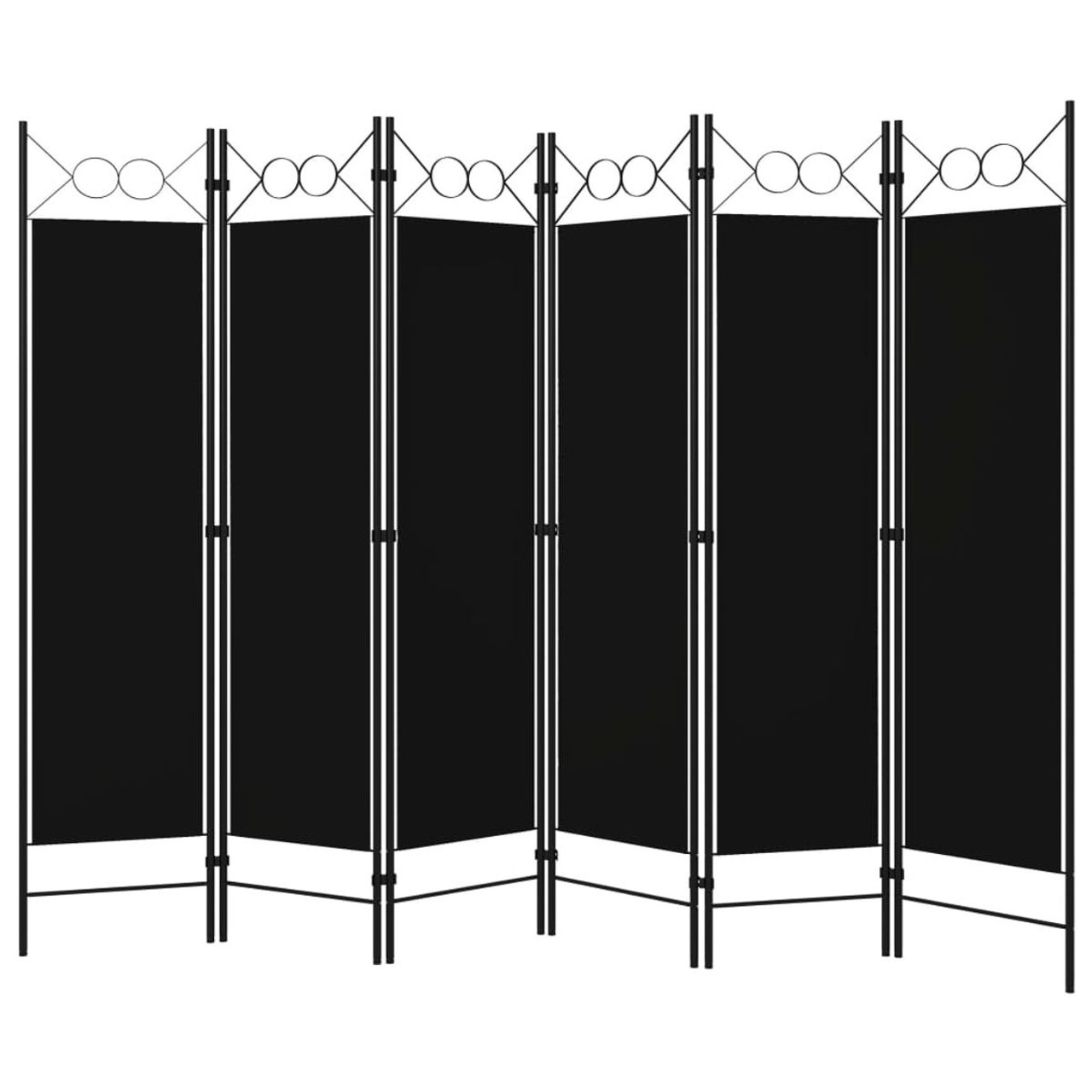 6-Panel Room Divider Black 94.5"x70.9" product image