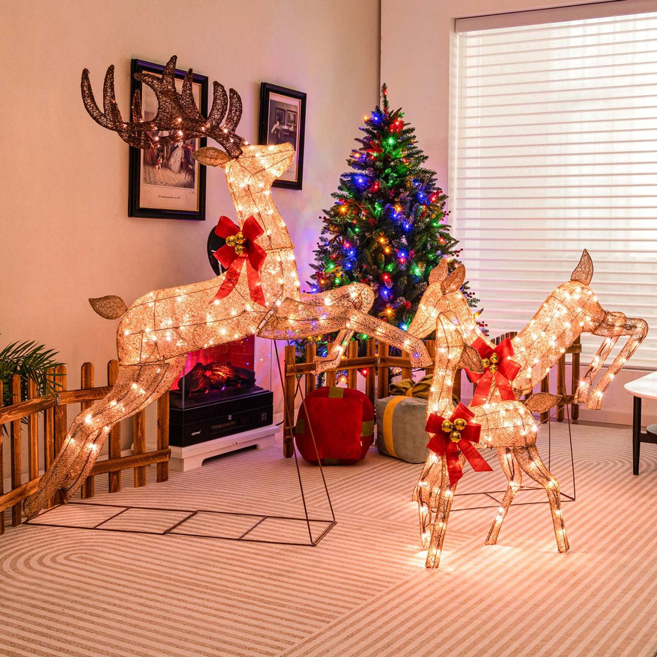 3-Piece Christmas Reindeer Family Decoration Set  product image