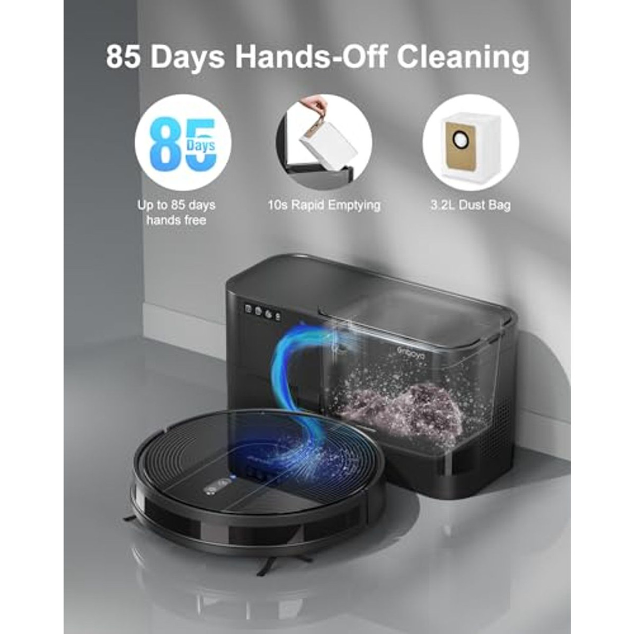 Enboya D60+ Robot Vacuum Cleaner with Self-Empty Base 9000Pa product image
