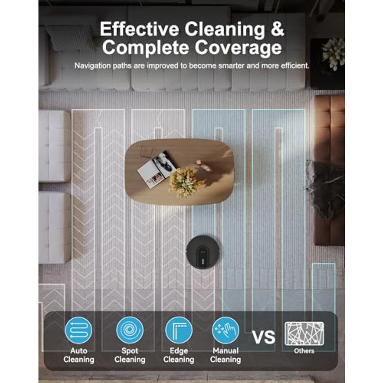Enboya D60+ Robot Vacuum Cleaner with Self-Empty Base 9000Pa product image