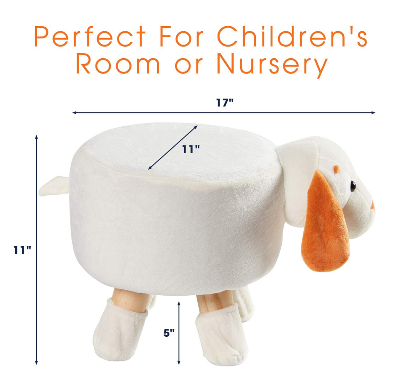 Cheer Collection Kids' Mini Padded Animal Footrest product image