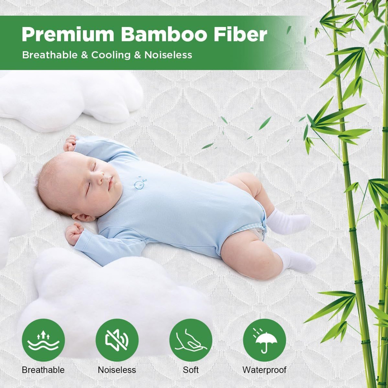 100% Waterproof Queen Mattress Protector product image