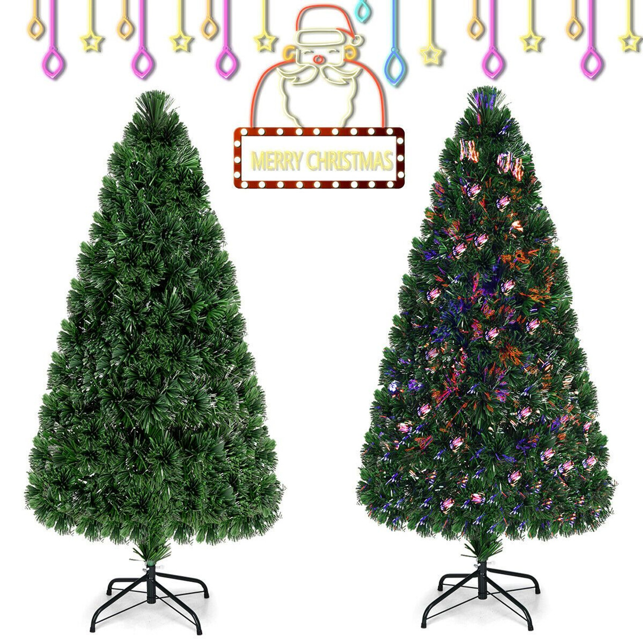 5ft Pre-Lit Fiber Optic PVC Christmas Tree  product image 5ft Pre-Lit Fiber Optic PVC Christmas Tree  product image