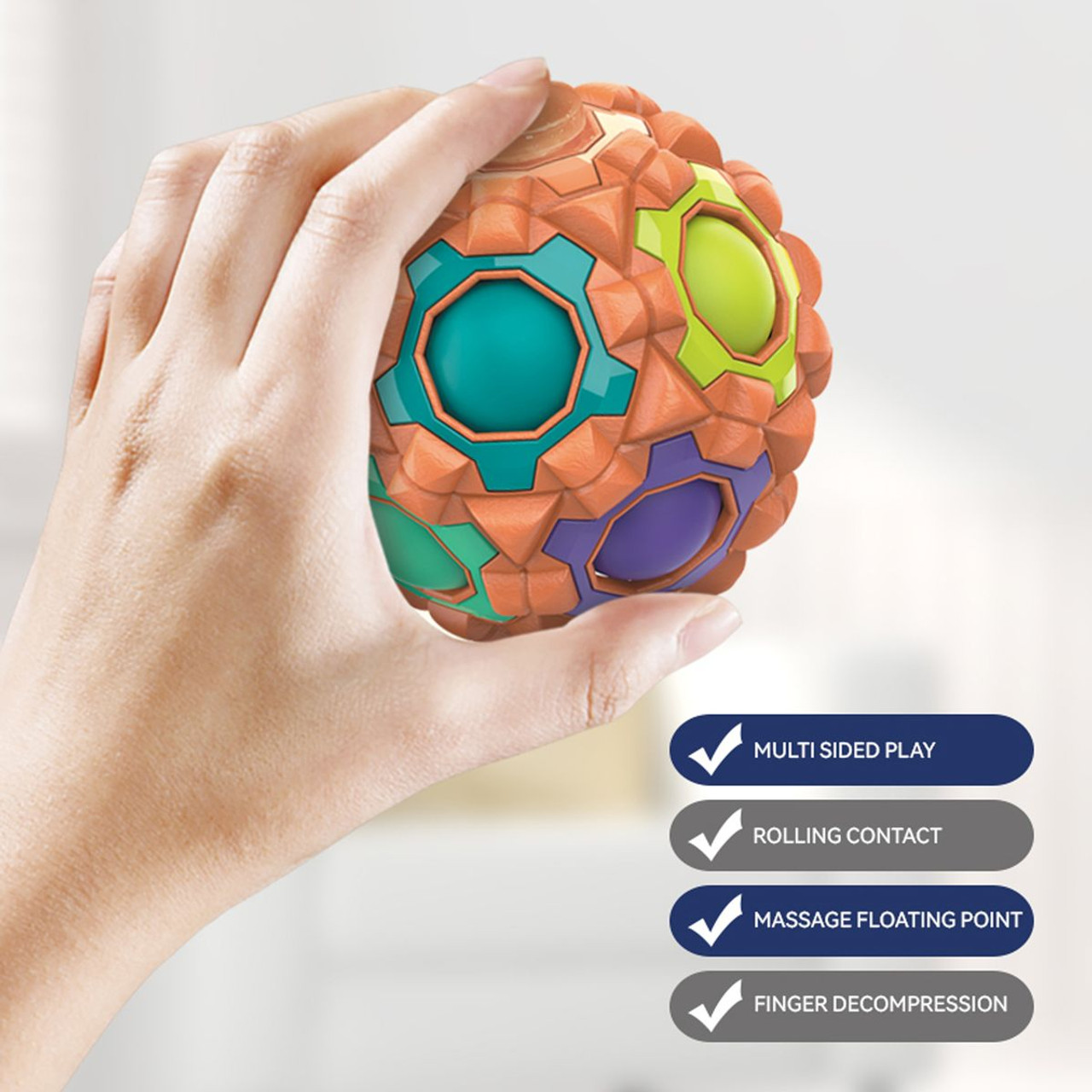 Finger-Top Massage Fidget Puzzle Ball Spinner product image