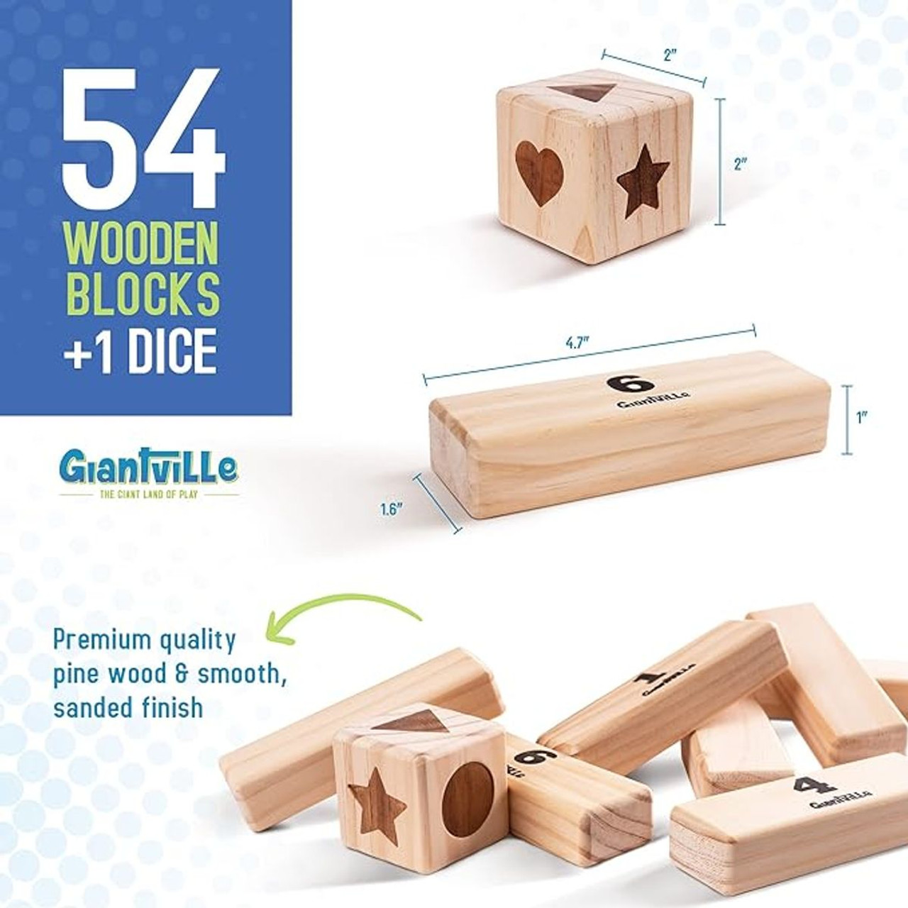 Giantville Giant Tumbling Timber Pine Wood Tower Game product image