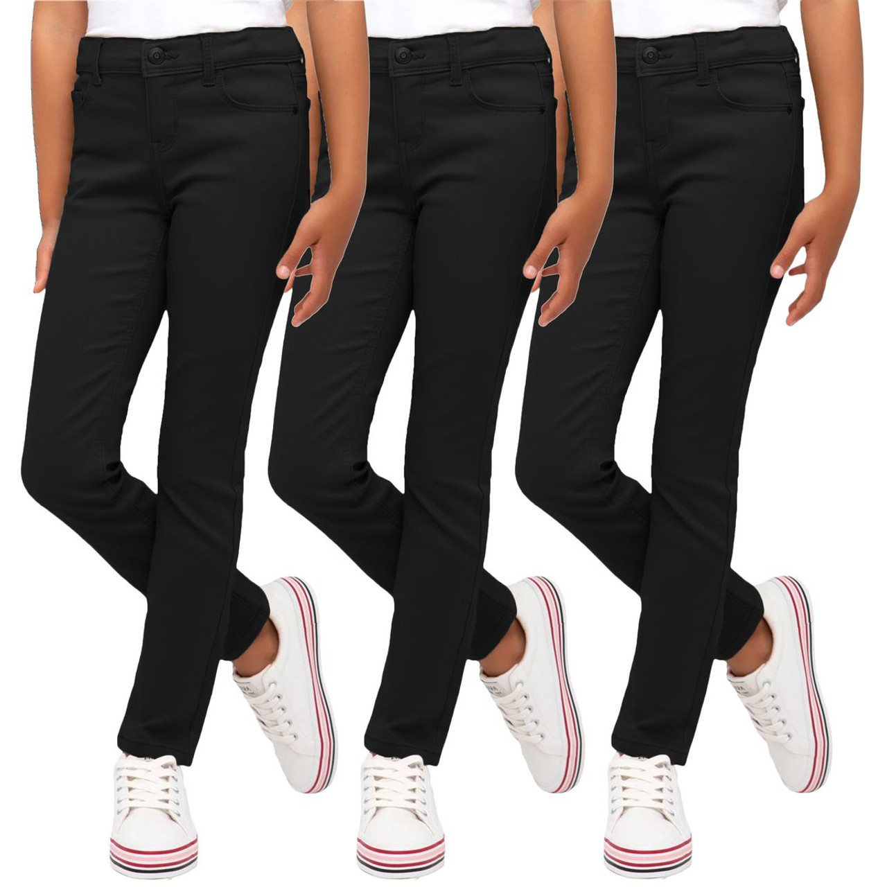 Girls' Super Stretch Pencil Skinny Pants (3-Pack) product image