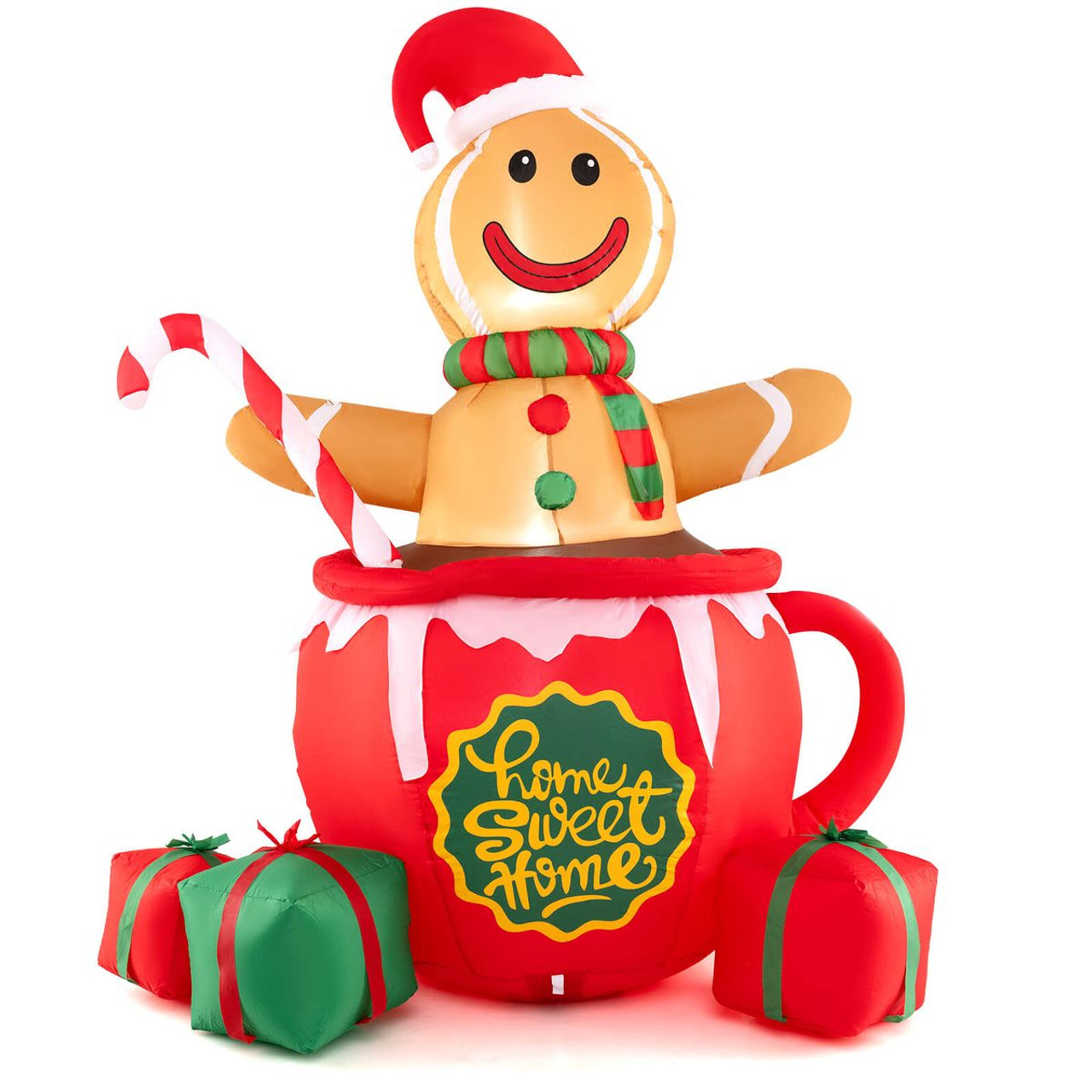 7 ft Christmas Pre-Lit Gingerbread Man Inflatable product image