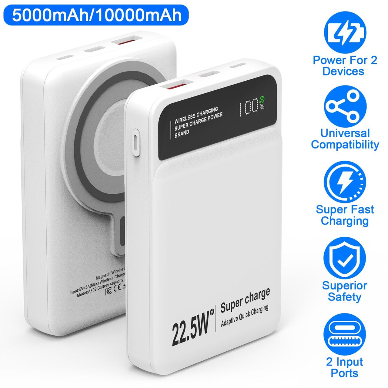 PowerMaster Wireless Portable Charger (5,000 or 10,000mAh) product image