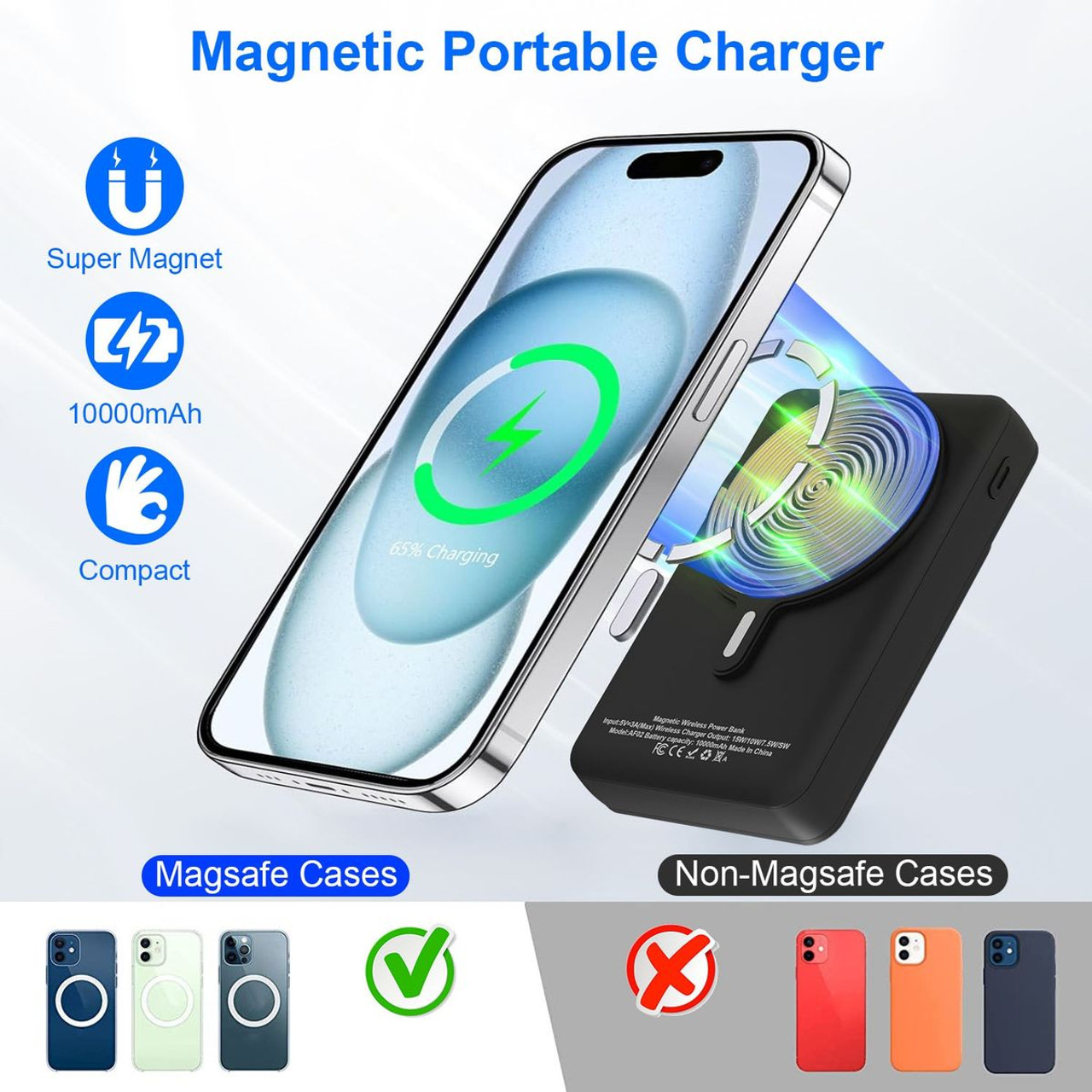 PowerMaster Wireless Portable Charger (5,000 or 10,000mAh) product image