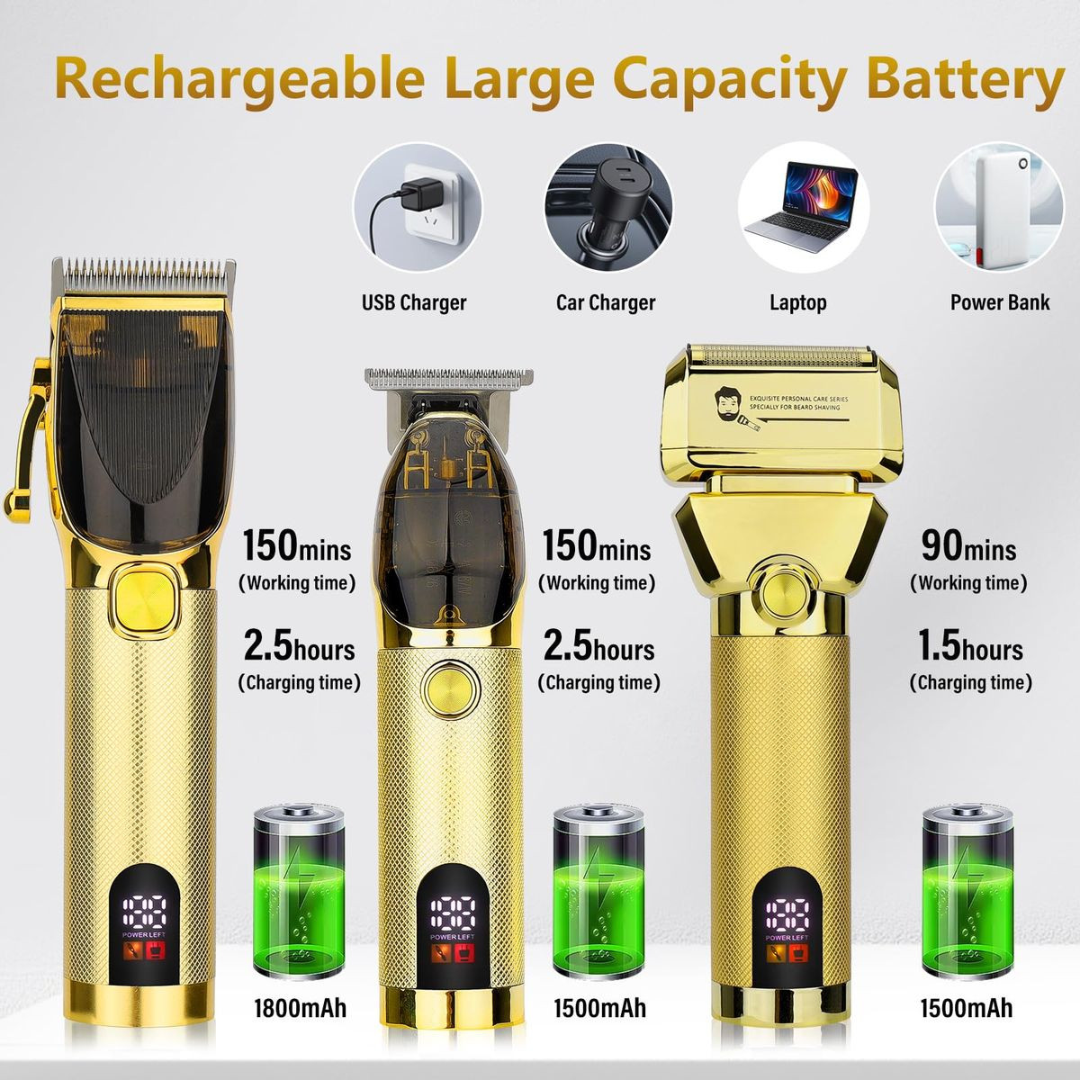 Endlessaislesstore Professional Hair Clippers For Men – Cordless Trimmer, Silver, 6 X 0.78 X 1.5 In