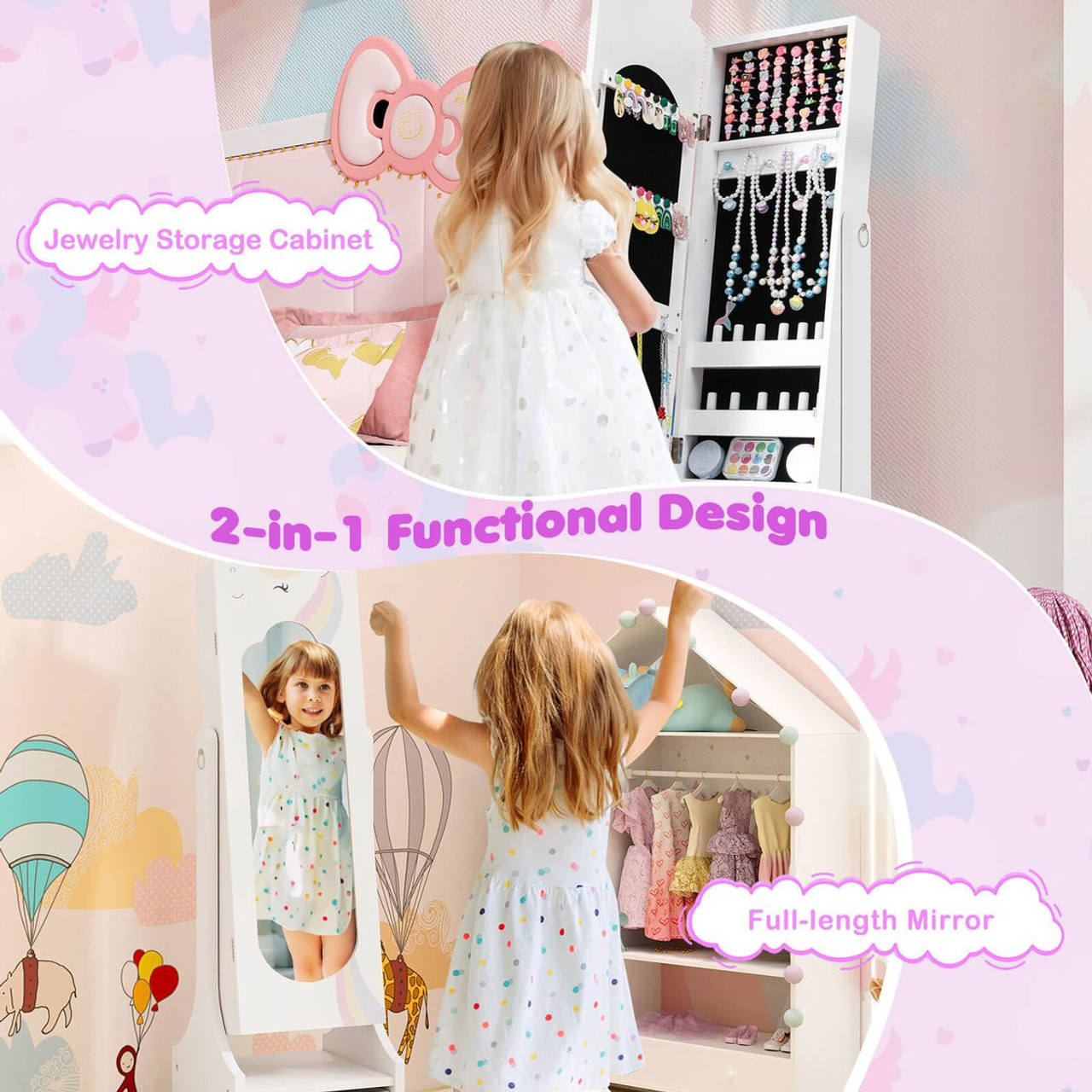 Unicorn Dressing Table and Chair Set with Jewelry Cabinet product image Unicorn Dressing Table and Chair Set with Jewelry Cabinet product image