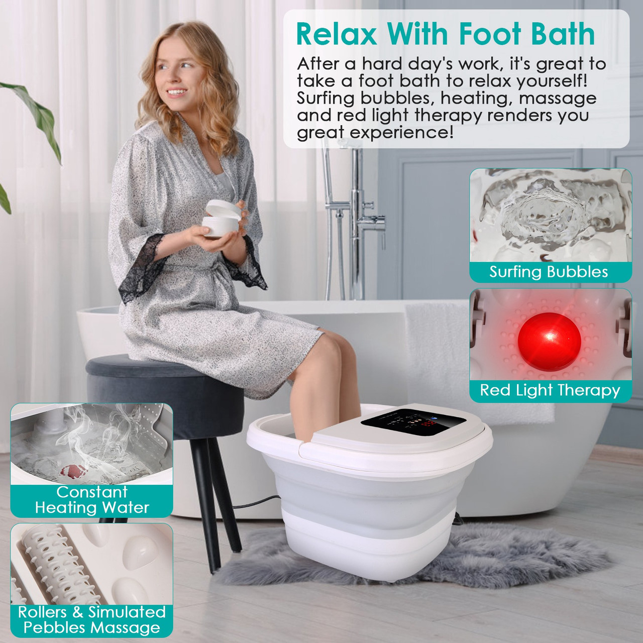  Collapsible Foot Spa Massager with Remote Control product image