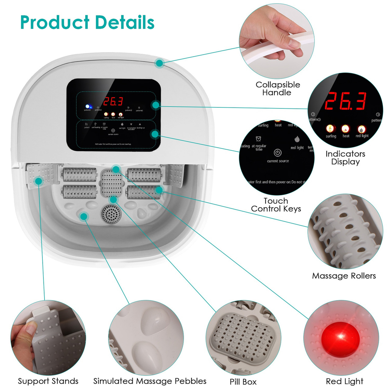  Collapsible Foot Spa Massager with Remote Control product image