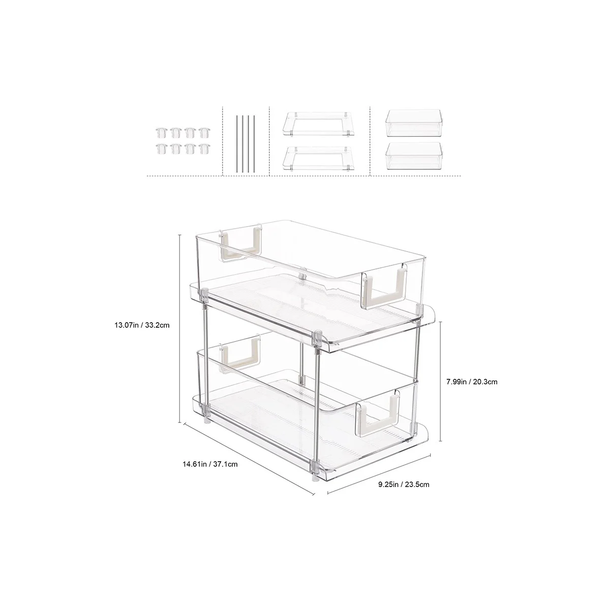 2-Tier Sliding Drawer Organizer product image