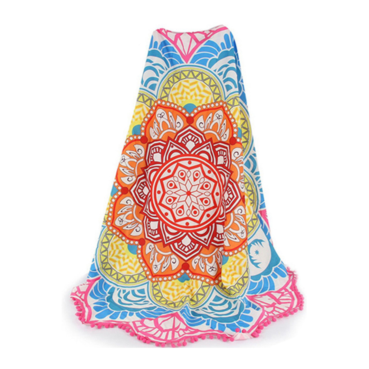 60-Inch Large Round Mandala Beach Picnic Towel product image