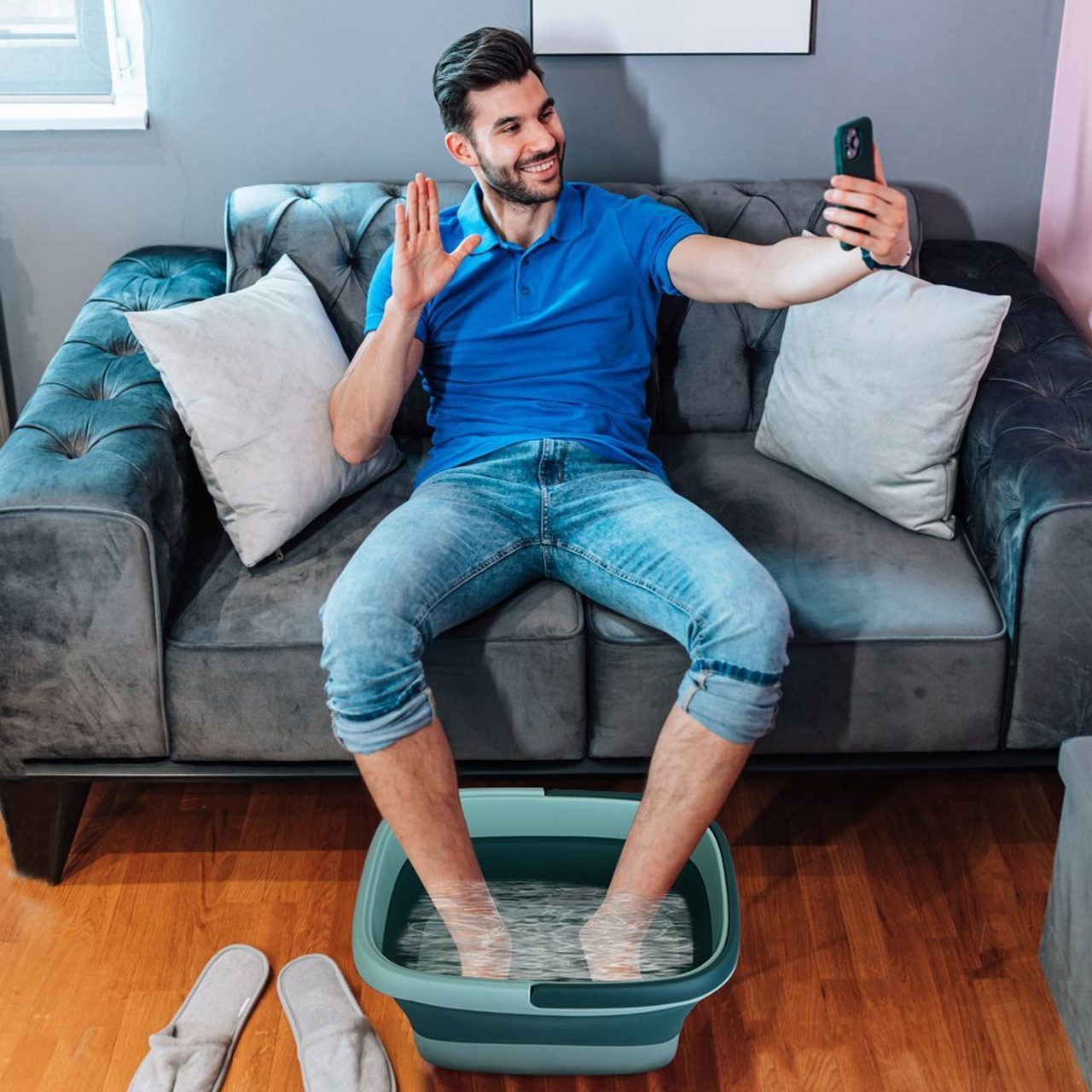 4-Gallon Collapsible Foot Bath Basin (2-Pack) product image